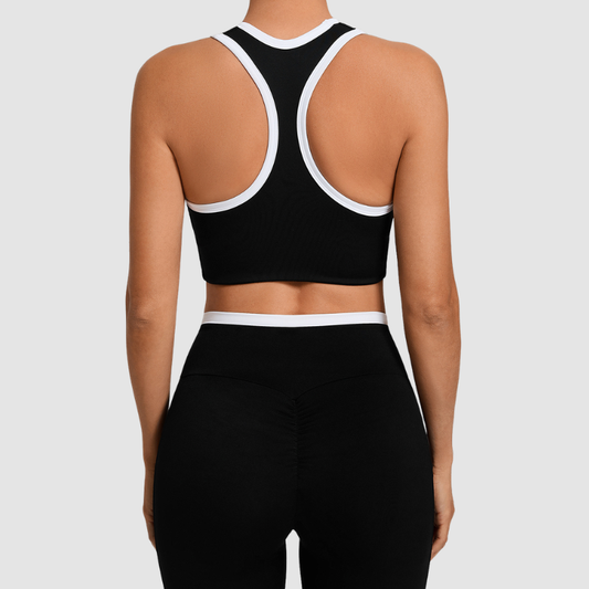 Wholesale U-neck white border sports vest | Wonderxfans bulk activewear