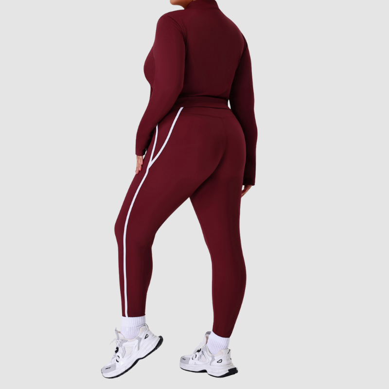 Wholesale large size contrasting color women's activewear set