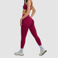 Wholesale Women's Brushed Halter Neck Backless Sports Bra + High-Waist Leggings Set – Yoga Fitness Activewear