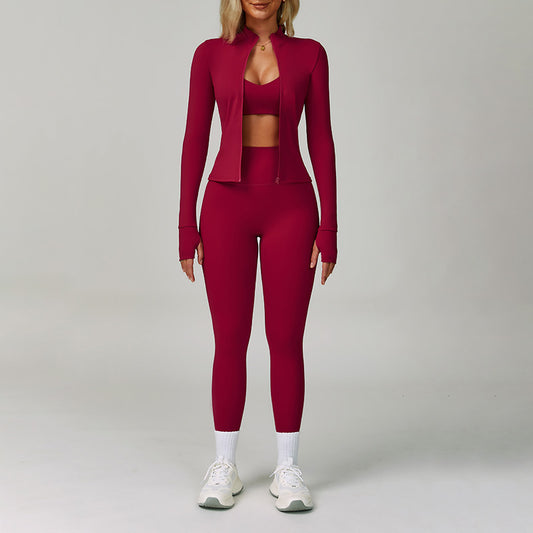 Wholesale Racerback sports Bra + jacket | Wonderxfans bulk activewear