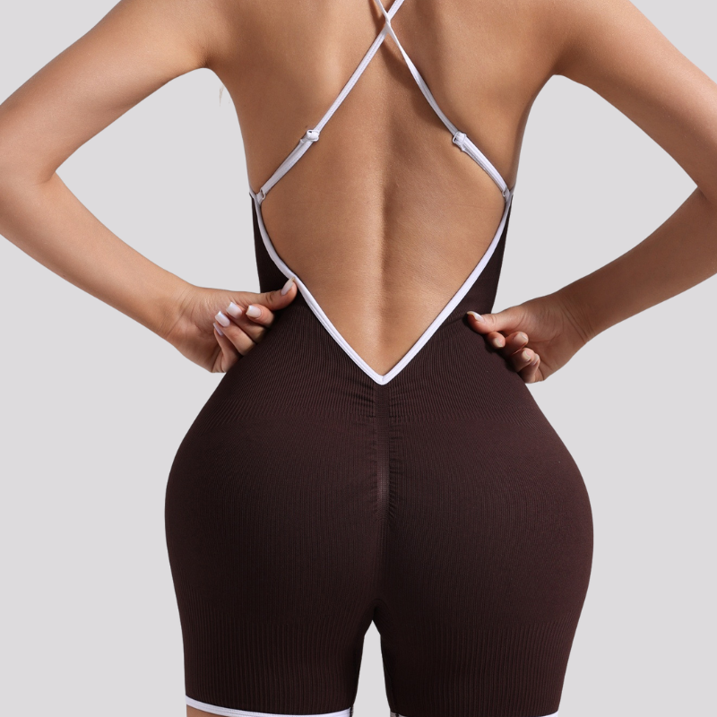Ladies' cross-back jumpsuit