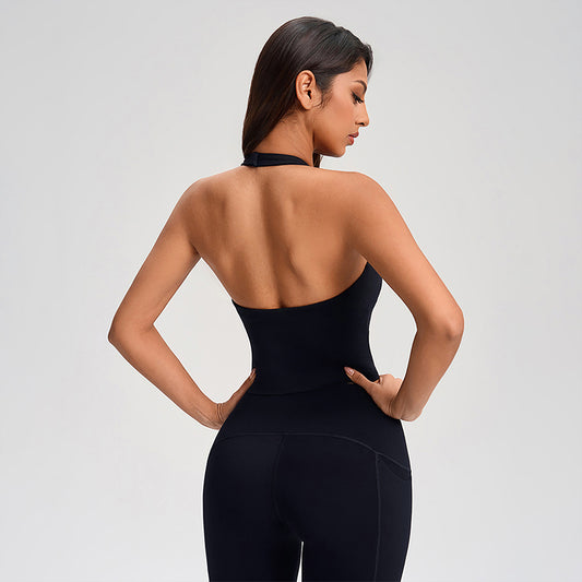 Wholesale V-neck Halter Neck Tank top | Wonderxfans bulk activewear
