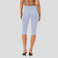 Wholesale High-Waist Color-Block Racerback Sports Bra & Biker Shorts Set – Sculpting Yoga 2-Piece