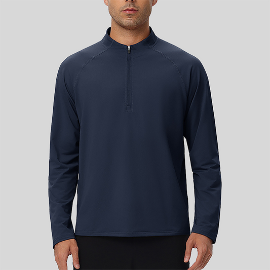 Men's Half-Zip Athletic Long Sleeve Lightweight Thermal Outdoor Top