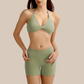 Women's shorts and a cross-back bra two-piece set