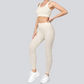 Seamless yoga leggings and tank top two-piece set