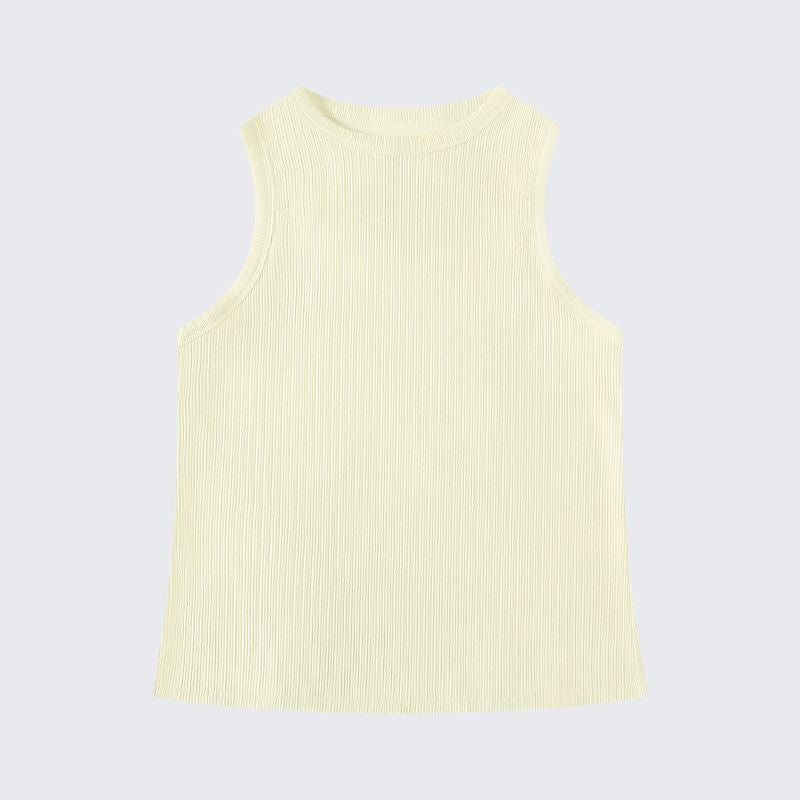 Wholesale loose crew neck tank top + wide-leg pants