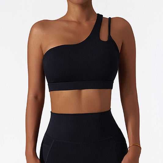 Wholesale Quick-dry Irregular one shoulder sports | Wonderxfans bulk activewear