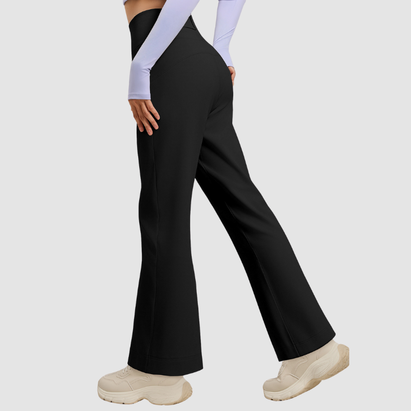 Wholesale back waist pocket yoga straight pants