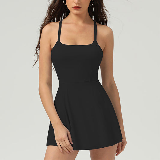 Wholesale Quick-Drying Spaghetti Straps Sports Dress | Wonderxfans bulk activewear