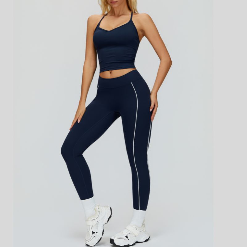 Beautiful Back Slimming Tank top+High-waisted contrasting color leggings