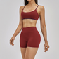 Naked and beautiful back bra+high waisted shorts 2-piece set