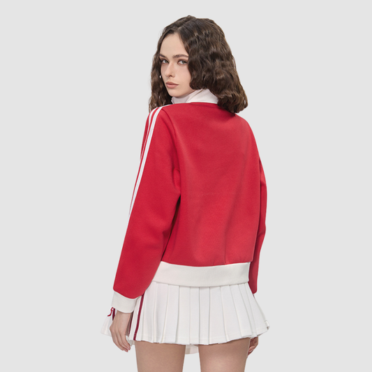 Wholesale Zippered contrasting stand up collar | Wonderxfans bulk activewear
