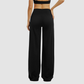 Wholesale high-waisted cross-waist wide-leg pants