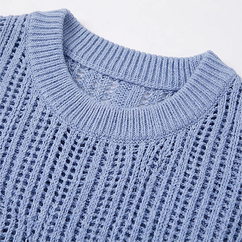 Wholesale Men's Old Money Style Knit T-Shirt – Striped Texture Short Sleeve
