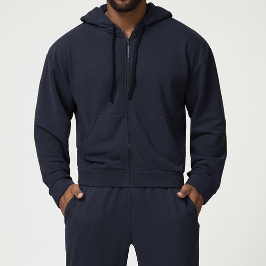 Wholesale Men's zipper front Hooded Fitness | Wonderxfans bulk activewear