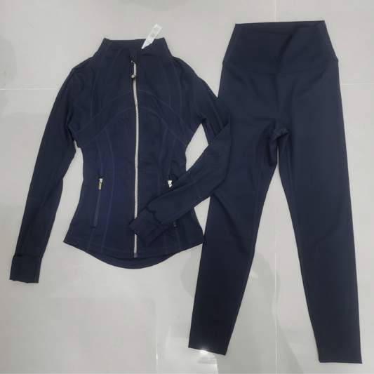 Wholesale Gold zipper Slimming nude running | Wonderxfans bulk activewear