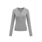 Zip adjustable V-neck slim top