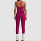 Women's Activewear Padded Sleeveless Top & Straight-Leg Pants Yoga Set