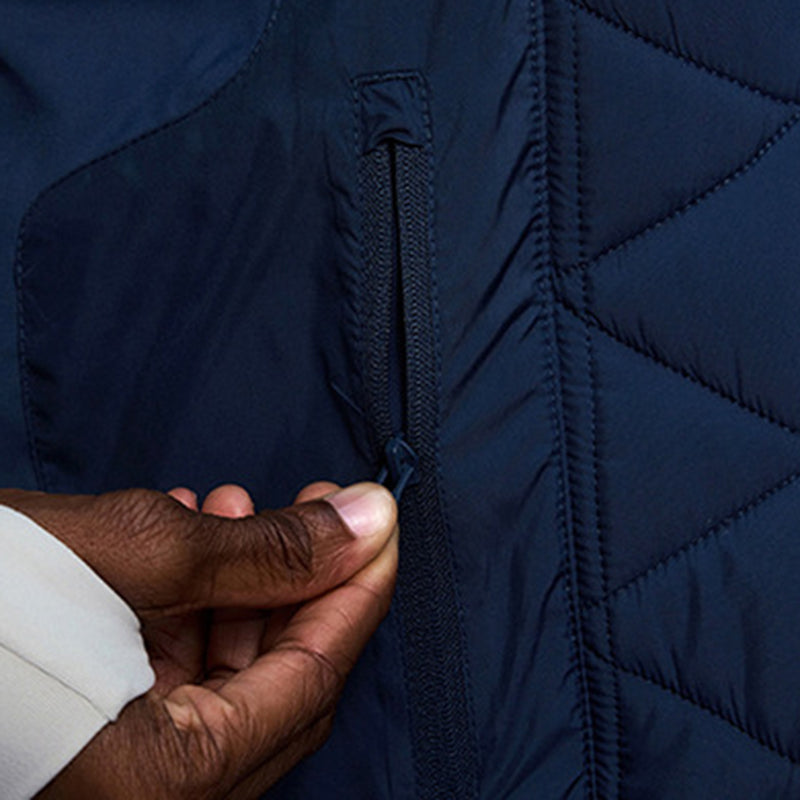 Cropped hooded down vest