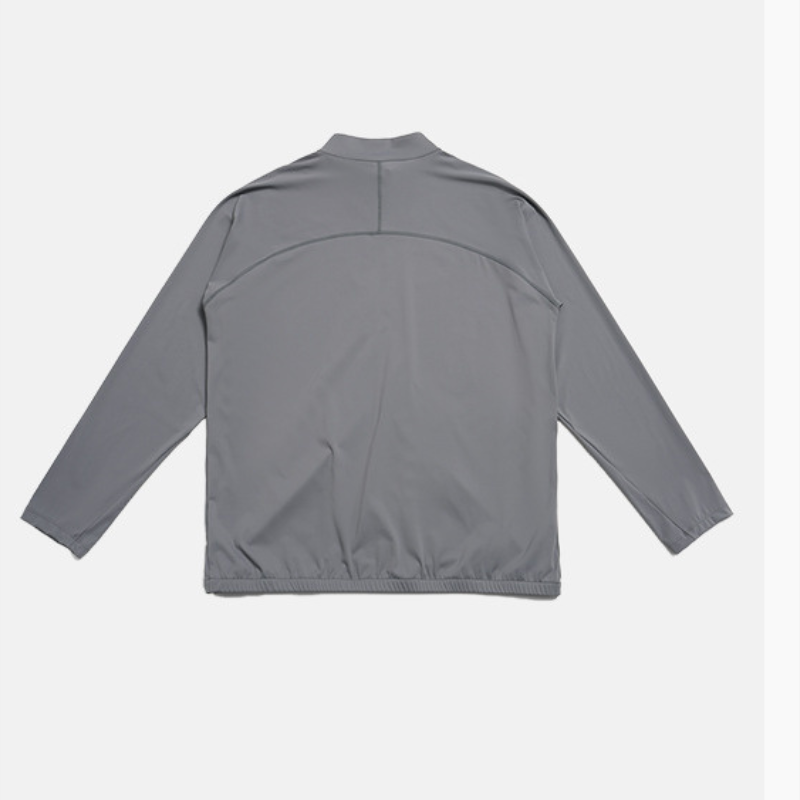 Wholesale Men's Mock Neck Long Sleeve Athletic Jacket – Moisture-Wicking Gym Fitness Training Outerwear