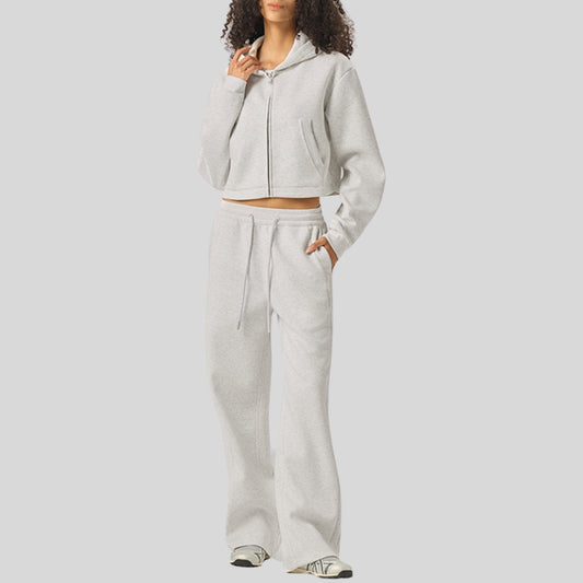 Wholesale Short hooded sweatshirt and sweatpants | Wonderxfans bulk activewear