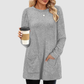 Wholesale Women’s Ribbed Pocket Tunic Sweater – Mid-Long Knit Pullover