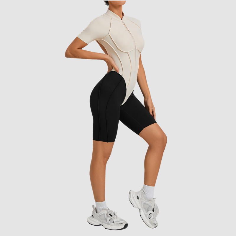 Wholesale Color blocked short sleeve backless | Wonderxfans bulk activewear