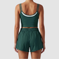 Wholesale Women's Spaghetti-Strap Sports Bra & Tennis Shorts Set – Barely-There Activewear