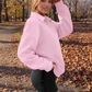 Wholesale Fleece Polo Pullover – Loose Long Sleeve Sweatshirt