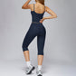 Sports vest + Mid-length leggings 2-piece set