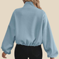 [Women's Casual Activewear] Fleece-Lined Stand-Collar Zip Jacket
