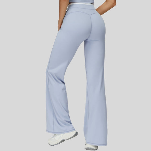 Wholesale Contrast-colored sport slightly flared pants | Wonderxfans bulk activewear