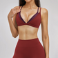 Wholesale fake two contrasting back yoga bras