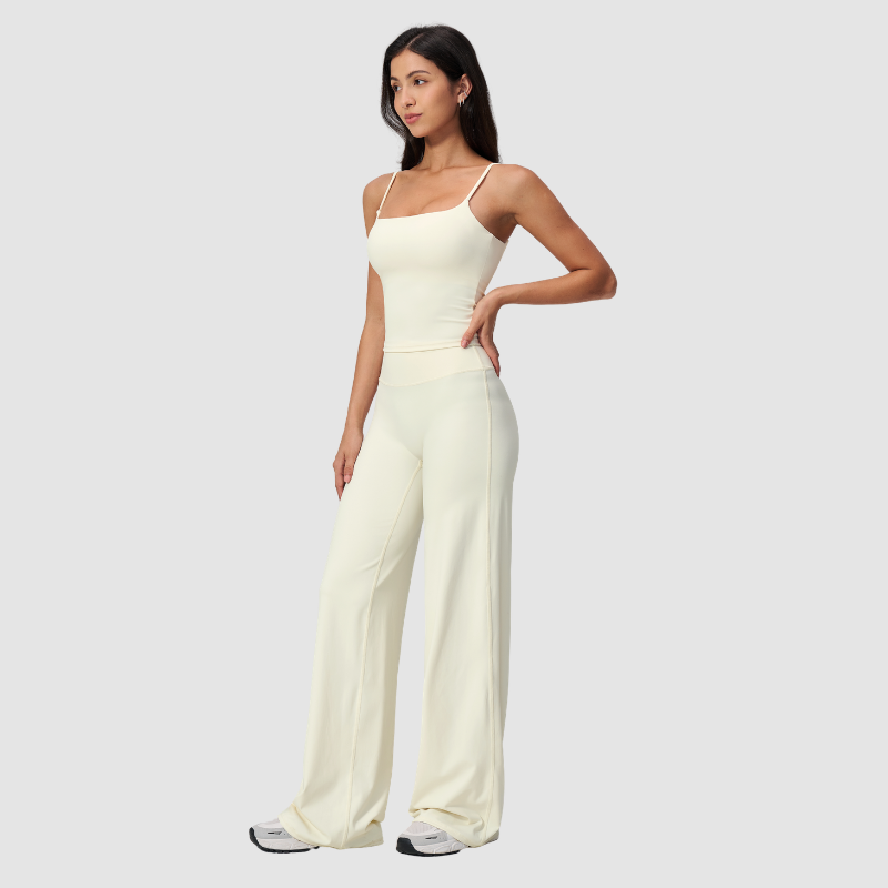Wholesale Women's Brushed Sports vest+Loose sweatpants 2-piece set