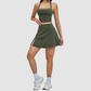 Wholesale solid color vest+short skirt quick drying tennis set