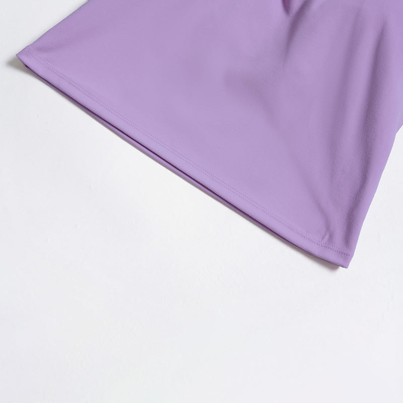 Halter-neck open-back sports tank top