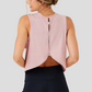 Wholesale Women's Open-Back Yoga Vest – Loose Breathable Gym Running Tank Top