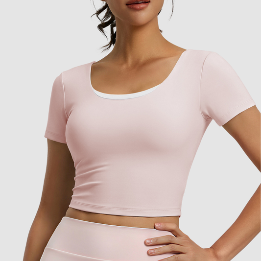 Wholesale back cross short sleeve T-shirt