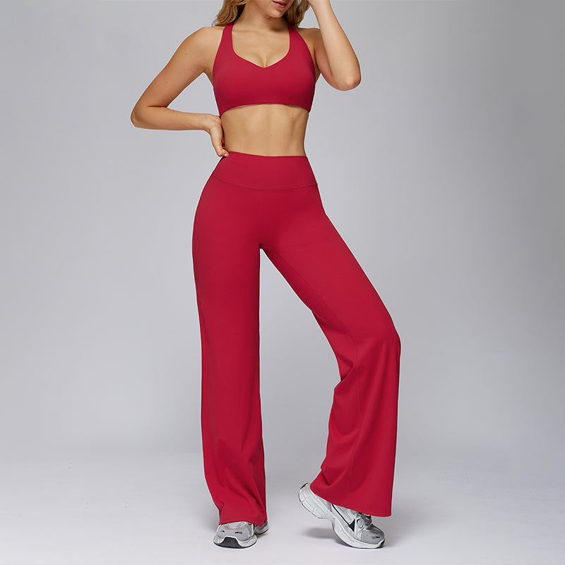Sports bra+Loose sweatpants 2-piece set