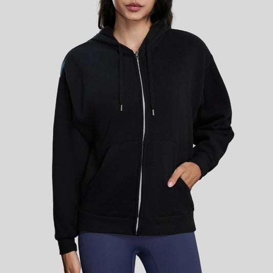 Wholesale Brushed Fleece Zip Hoodie | Wonderxfans bulk activewear