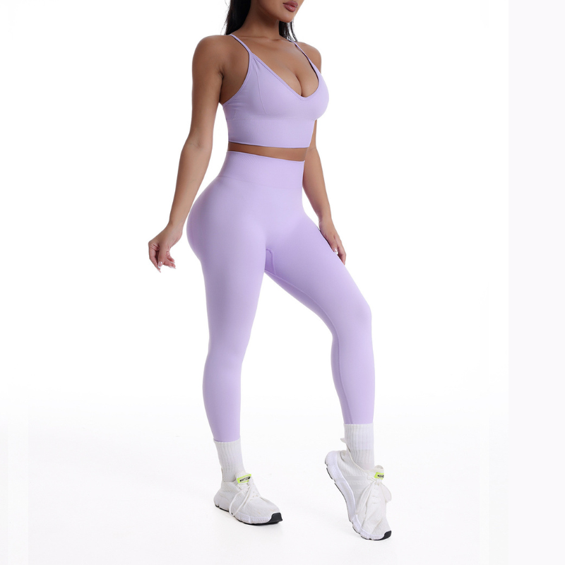 Women's strap bra and long pants two-piece set