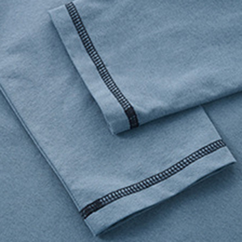 Contrast color quick-drying long-sleeved bottoming T-shirt