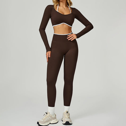 Wholesale Seamless halter Contrasting Color top | Wonderxfans bulk activewear