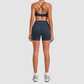 Wholesale Women’s Contrast Sports Bra & High-Waist Biker Shorts Yoga Set