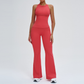 Wholesale criss-cross back vest + flared pants