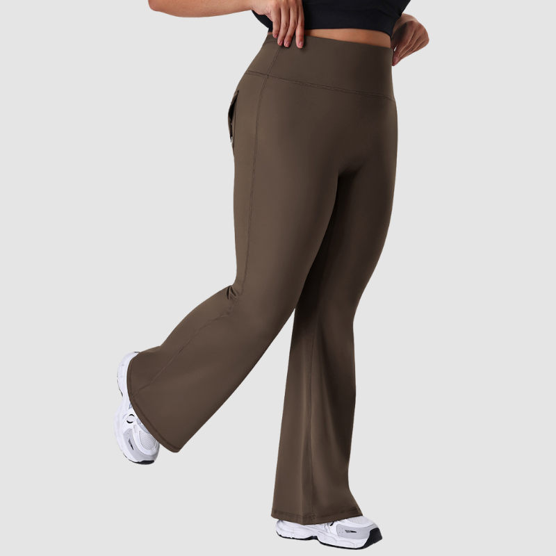Wholesale high-waisted plus-size yoga flare pants