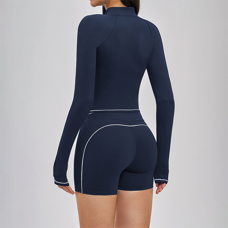 Zippered tight quick drying sports jacket