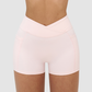 Wholesale women's solid color high-waisted shorts