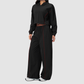 Wholesale Women's UPF50+ Sun Protection Hoodie Jacket + Wide-Leg Pants Set – Colorblock Outdoor Running Sportswear